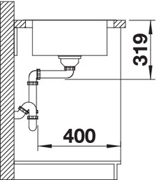 BLANCO MEDIAN XL 6S-IF 18/10 rozsdamentes mosogató, fényes / tartozék nélkül / balos 518490