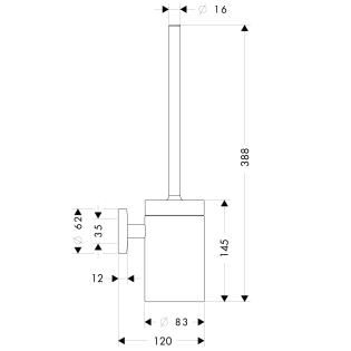 Hansgrohe Logis wc kefe üveg tartóval 40522 000 (40522000)