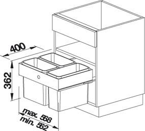 BLANCOSELECT BASIC 60/3 hulladéktároló 516595