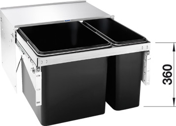 BLANCOSELECT LUXON 60/2 hulladéktároló (Systema fedlappal, #516573)