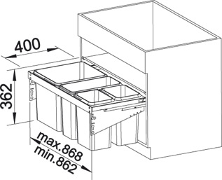 BLANCOSELECT LUXON 90/4 hulladéktároló