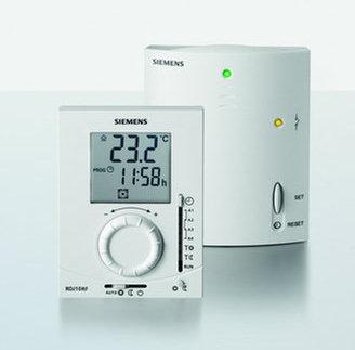 Siemens RDJ10RF/SET rádiófrekvenciás forgatógombos szobatermosztát