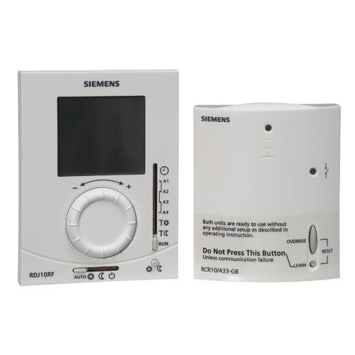 Siemens RDJ10RF/SET rádiófrekvenciás forgatógombos szobatermosztát