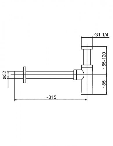 Armatura Premium III. 600-003-00 design szifon