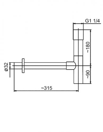 Armatura Premium I. 600-001-00 design szifon