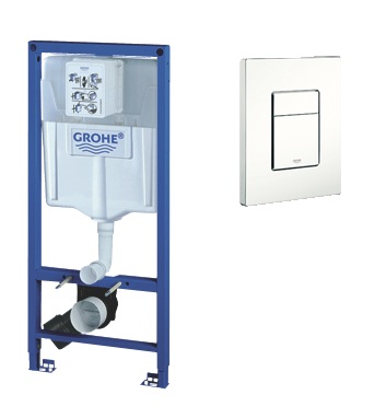 Grohe. Rapid SL 38528 001 fali Wc-hez, Cosmopolitan 38732 SH0 fehér nyomólappal