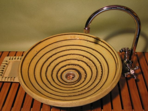 Mikerámia Homok kerámia mosdó (homok, 40 cm)