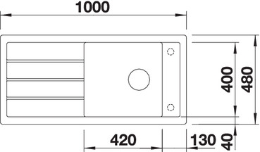 BLANCO MEVIT XL 6S Silgránit mosogató dugókiemelő nélkül (palaszürke, #518889)