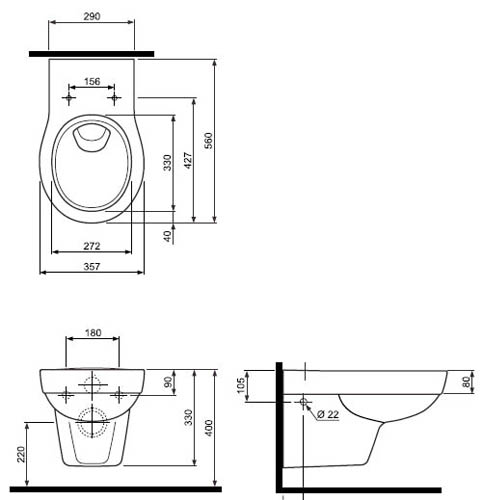 Kolo Varius mélyöblítésű fali wc (K33100000)