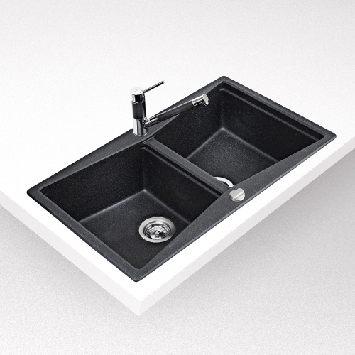 Teka Lumina 90 B TG gránit mosogató, Metálfekete 40144303