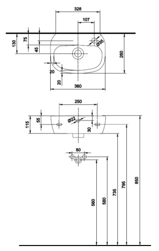 Kolo Style Kézmosó (36x26 cm, L22136000) L22136
