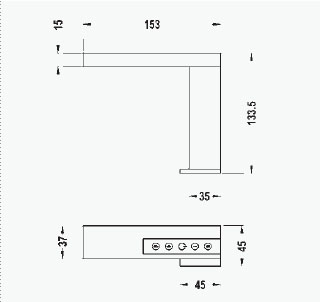 Teka Icon 75.306.04.00 érintés vezérlésű mosdó csaptelep