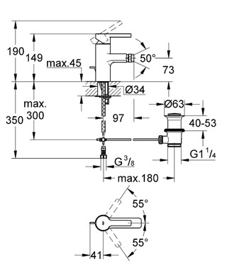 Grohe Lineare bidécsaptelep 33848 000 (33848000)