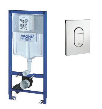 Grohe. Rapid SL 38528 001 fali Wc-hez, Arena 38844 000 króm nyomólappal