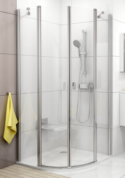 Ravak Chrome CSKK4 80x80 negyedköríves zuhanykabin (transparent, szatén, 780-800x780-800x1950, #3Q140U00Z1)
