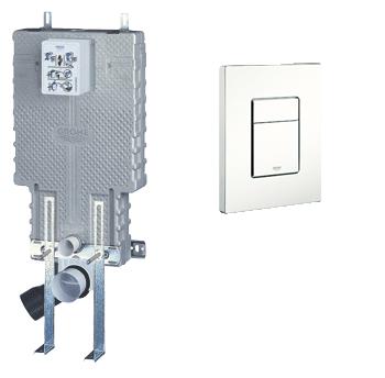 Grohe. Uniset 38642 001 falbaépíthető Wc öblítő tartály támasztólábbal Skate Cosmopolitan 38732 SH0 fehér nyomólappal