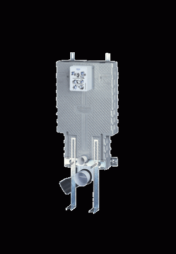 Grohe. Uniset 38642 001 falbaépíthető Wc öblítő tartály támasztólábbal Skate Cosmopolitan 38732 000 króm nyomólappal, Alföldi Saval 7068 19 01 laposöblítésű fali wc-vel