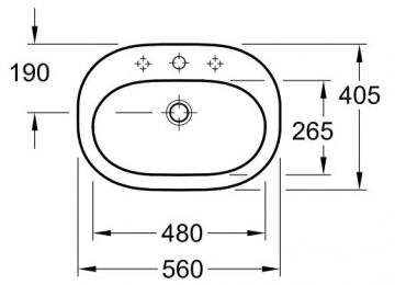 Villeroy & Boch O.Novo 4161 56 01 beépíthető mosdó