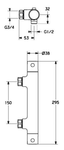Hansa Hansaunita 58130001 termosztátos zuhany csaptelep