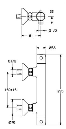 Hansa Hansaunita 58130101 termosztátos zuhany csaptelep