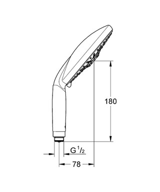 Grohe Rainshower Classic kézizuhany 160 mm 9,5 l/perc 28765 000 (28765000)