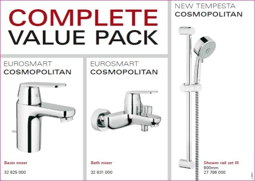 Grohe Eurosmart Cosmopolitan kádcsapos akciós csomag (116938)