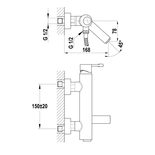 Strohm Teka Alaior XL 22.122.02.00 kádtöltő csaptelep zuhanyszettel (221220200)