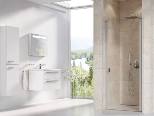 Ravak Chrome CSD1 90 cm zuhanyajtó Transzparent üveggel, szatén 0QV70U00Z1
