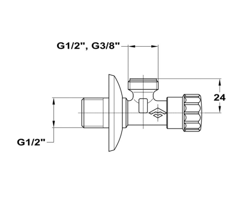 Teka (Mofém) 163-0006-00 sarokszelep 1/2-3/8