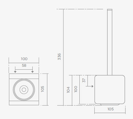 Teka IC904 rozsdamentes acél dupla wc-kefe tartóval 76.904.02.00 (769040200)