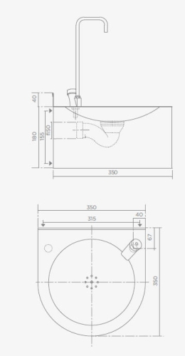 Teka DF403 rozsdamentes acél fali ivókút 704030200