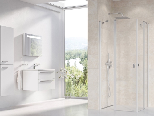 Ravak Chrome CRV2 110 cm zuhanykabin ajtó Transparent üveggel, szatén 1QVD0U00Z1