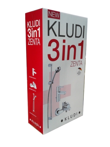 Kludi. 3 in 1 Zenta csaptelep szett (382500575 mosdó csaptelep+386700575 kád csaptelep+6063005-00 KLUDI ZENTA 1S zuhanyszett)*