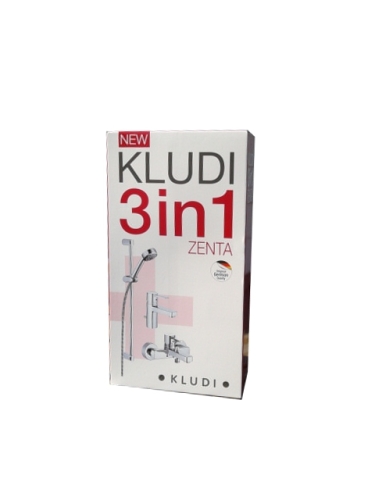 Kludi. 3 in 1 Zenta csaptelep szett (382500575 mosdó csaptelep+386700575 kád csaptelep+6063005-00 KLUDI ZENTA 1S zuhanyszett)*
