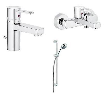 Kludi. 3 in 1 Zenta csaptelep szett (382500575 mosdó csaptelep+386700575 kád csaptelep+6063005-00 KLUDI ZENTA 1S zuhanyszett)*