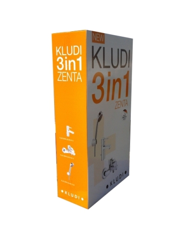 Kludi. 3 in 1 Zenta csaptelep szett (382500575 mosdó csaptelep+386700575 kád csaptelep+6065005-00 KLUDI ZENTA 1S zuhanyszett)*