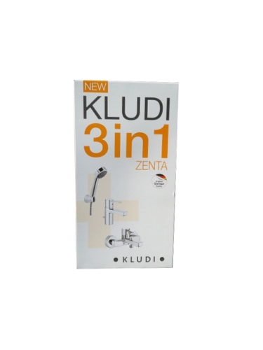 Kludi. 3 in 1 Zenta csaptelep szett (382500575 mosdó csaptelep+386700575 kád csaptelep+6065005-00 KLUDI ZENTA 1S zuhanyszett)*