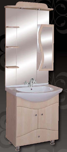 Guido S-65 fürdőszobabútor (medium walnut)
