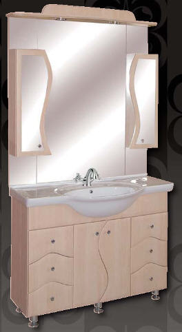 Guido S-100 fürdőszobabútor (light walnut)