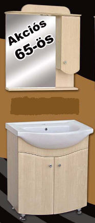 Guido 65-ös fürdőszobabútor (light walnut)