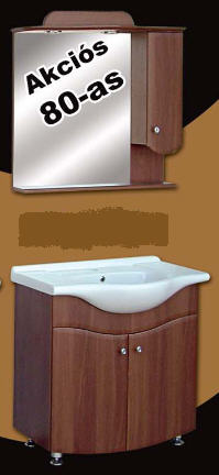 Guido 75-ös fürdőszobabútor (medium walnut)