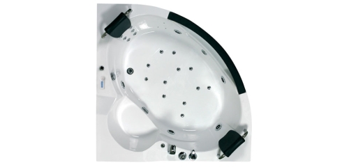 MyLine Spa Milan 155x155x75 előlapos sarok kádszet beépített üvegbetéttel AK00258
