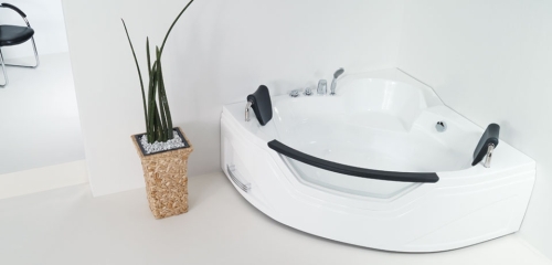 MyLine Spa Milan 155x155x75 előlapos sarok kádszet beépített üvegbetéttel AK00258