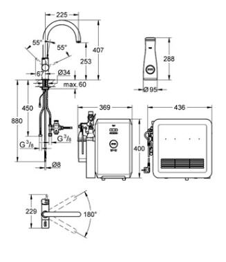 GROHE Blue® 31323 000 hűtővel és Co2 palackkal (31323000)