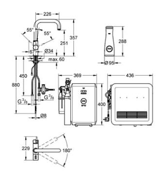 GROHE Blue® 31324 000 hűtővel és Co2 palackkal (31324000)