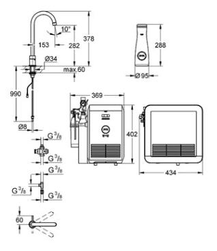GROHE Blue® 31302 000 hűtővel és Co2 palackkal (31302000)