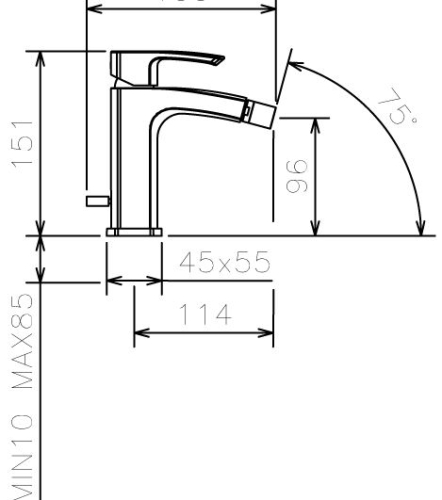 Novaservis La Torre Studio bide csaptelep 31011,0