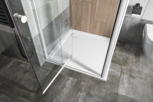 Sapho AQUALINE AMICO 82-100 cm nyílóajtó Transzparent üveggel, fehér G80