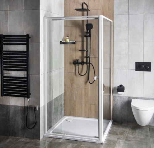 Sapho AQUALINE AMICO 82-100 cm nyílóajtó Transzparent üveggel, fehér G80