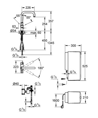 Grohe Red Duo 30156 000 csaptelep és kombi bojler (8 liter) (30156000)